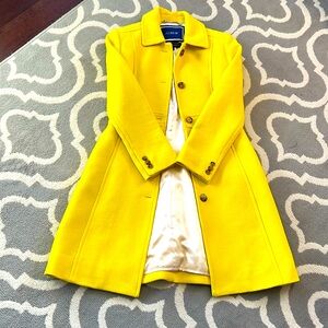 Used in excellent condition, yellow JCrew Lady Coat.